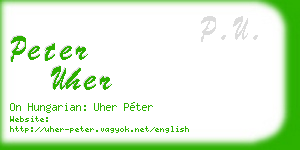 peter uher business card